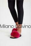 Fur Trimmed Slipper - Gum Pink - Milano Calvino image 5