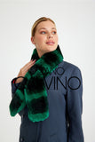 Chinchilla Rex Fur Scarf - Chinchilla Green - Milano Calvino image 5