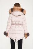 Women’s Fur Trimmed Roz Şişme Parka (roz - Fross Kombin) - Rose Frost Combination - Milano Calvino image 6