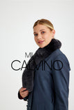 Chinchilla Rex Fur Scarf - Mouse - Milano Calvino image 6