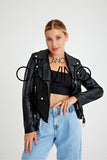 Genuine Leather Jacket ( Timsah ) - Black Timsah - Milano Calvino image 6