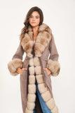 Sultan Fur Trimmed Alpaca Coat ( Latte Beige) - Milano Calvino image 6