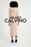 Fur Trimmed Long Triko Cardigan (açık Pink) - Milano Calvino image 6