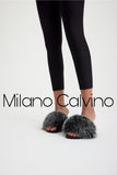 Fur Trimmed Slipper - Brissa - Milano Calvino image 6