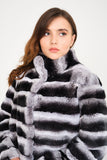Chinchilla Rex Long Fur Jacket (Long) - Milano Calvino image 6