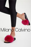 Fur Trimmed Slipper - Gum Pink - Milano Calvino image 6