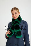Chinchilla Rex Fur Scarf - Chinchilla Green - Milano Calvino image 6
