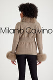Knitwear w/ Finnish Fur (Beige)