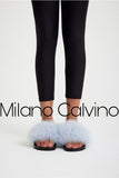 Fur Trimmed Slipper - Açık Blue - Milano Calvino image 7