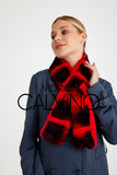 Chinchilla Rex Fur Scarf - Chinchilla Red - Milano Calvino image 7