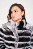 Chinchilla Rex Long Fur Jacket (Long) - Milano Calvino image 7