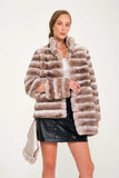 Chinchilla Rex Long Fur Jacket (latte) - Chinchilla Latte - Milano Calvino image 7