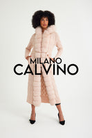 Long Tricot Cardigan w/ Fin Fur (Pink)