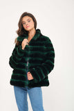 Chinchilla Rex Short Fur Jacket ( Green ) - Chinchilla Green - Milano Calvino image 8
