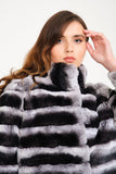 Chinchilla Rex Long Fur Jacket (Long) - Milano Calvino image 8