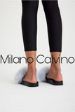 Fur Trimmed Slipper - Açık Blue - Milano Calvino image 8