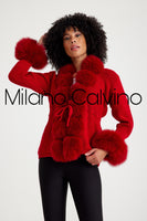 Knitwear w/ Finnish Fur (Red)