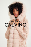 Long Tricot Cardigan w/ Fin Fur (Pink)