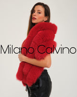 Fur Scarf & Wrap ( Red )