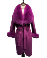 Classic Alpaka Whool Women Coat w/ Fur ( Fujia )