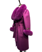 Classic Alpaka Whool Women Coat w/ Fur ( Fujia )