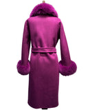 Classic Alpaka Whool Women Coat w/ Fur ( Fujia )