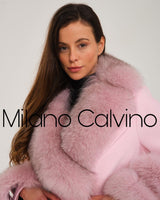 -DOBLE- Cashmere Coat w/ Fur ( Pink )
