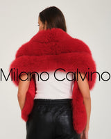 Fur Scarf & Wrap ( Red )