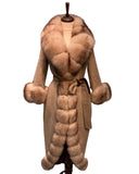 Sultan Alpaka Wool Coat w/ Fur ( Beige )