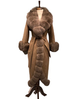 Sultan Alpaka Wool Coat w/ Fur ( Cappuccino )