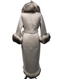 Sultan Alpaka Wool Coat w/ Fur ( Grey )
