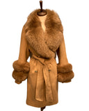 -DOBLE- Cashmere Coat w/ Fur ( Camel )