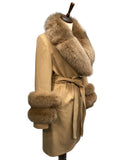 -DOBLE- Cashmere Coat w/ Fur ( Camel )