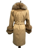 -DOBLE- Cashmere Coat w/ Fur ( Camel )