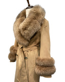 -DOBLE- Cashmere Coat w/ Fur ( Camel )