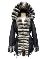 Chincilla Women Parka (Black)