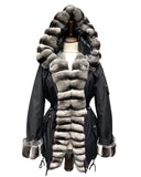 Chincilla Women Parka (Black)