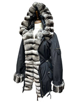 Chincilla Women Parka (Black)
