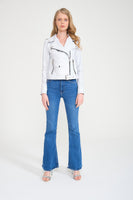 - X1O - Genuine Leather Jacket (White)