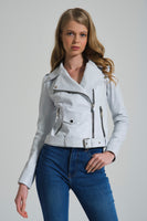 - X1O - Genuine Leather Jacket (White)