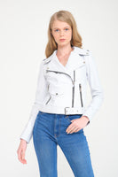 - X1O - Genuine Leather Jacket (White)