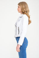 - X1O - Genuine Leather Jacket (White)