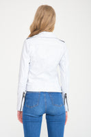 - X1O - Genuine Leather Jacket (White)