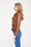 - X1O - Genuine Leather Jacket (Tan Brown)