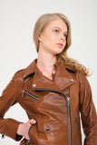 - X1O - Genuine Leather Jacket (Tan Brown)