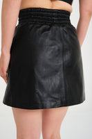 Genuine Leather Skirt ( Black )