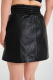 Genuine Leather Skirt ( Black )