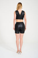 Genuine Leather Hanging Bustier