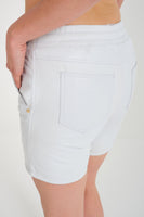 Genuine Leather Shorts ( White )
