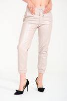 Women Genuine Leather Pant ( Nude Pink )